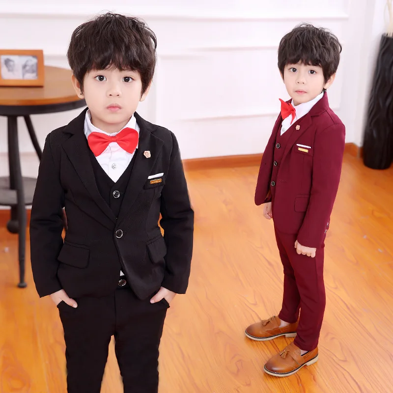 3 шт. клетчатый блейзер и брюки для мальчиков|boys formal suits|flower boysuits for boys wedding |