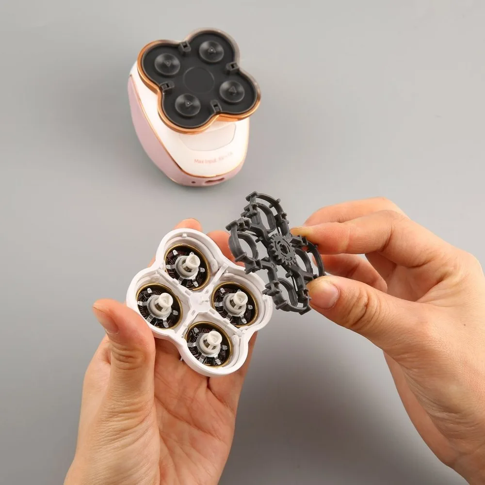 Электрическая эпиляция с четырьмя головками Instru для мужчин t USB Перезаряжаемый Эпилятор безболезненное устройство для удаления волос для женщин и мужчин