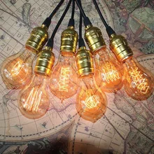 E27 220V 40W ST64 T10 T45 T300 G95 Ретро Эдисона лампочки накаливания старинные ампулы лампы накаливания Эдисона