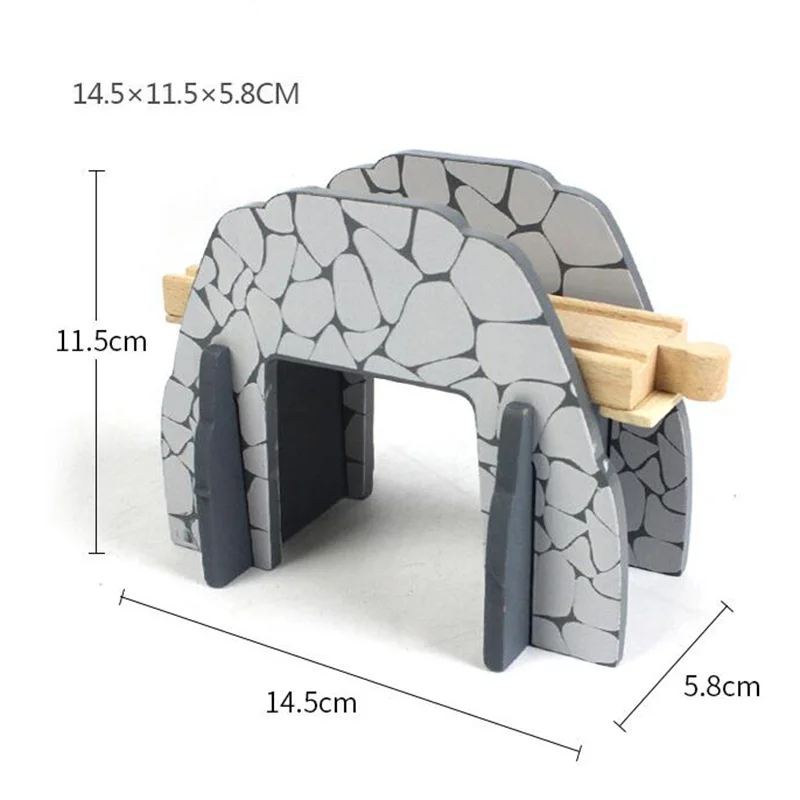 DIY Деревянные треки игрушка кран угольная станция пещера туннель деревянная платформа деревянные аксессуары для поезда трек части строительные блоки игрушки