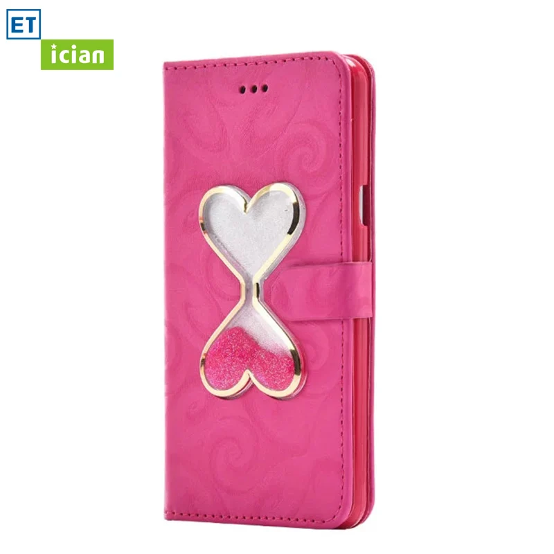 

Etician Fashion Leather Case For Samsung Galaxy S6 S7 Edge A3 A5 J3 J5 2016 Flip Cover with Liquid Glitter Powder Wallet Card