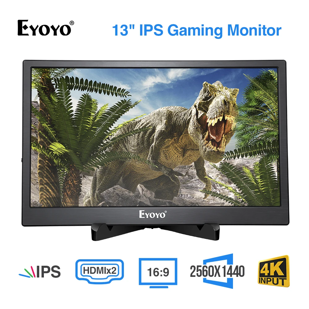 

Eyoyo 13 Inch 2K IPS Gaming Monitor Support Dual HD Input Built Speaker For Xbox One PS3 PS4 PC CCTV Security Camera