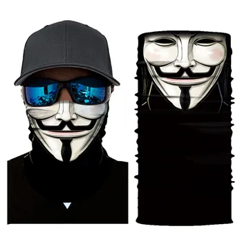 

3D Ski Mask Ghost Balaclava Skull Cycling Snowboard Mask Scarf Neck Warmer Face Mask Bike Bandana Balaclava for Halloween