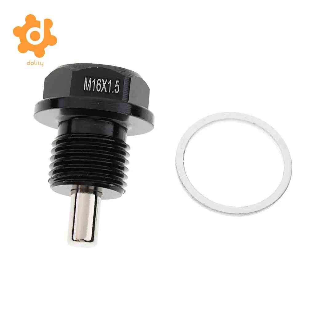 dolity M16x1.5 Auto Magnetic Oil Drain Plug Bolt Screw Sump Nut Crush Washer