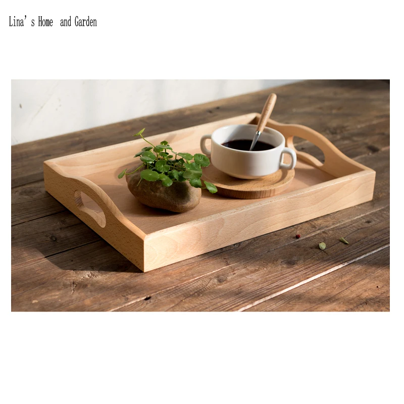 birch cutout handles primitive original rectangle solid wooden serving tray (3)