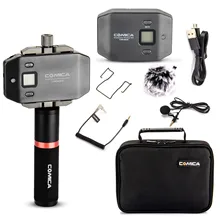 Comica CVM-WS50(B) Беспроводной петличный микрофон UHF 6-ти канальный с ручка для Камера DSLR смартфон для iPhone X 8 HUAWEI