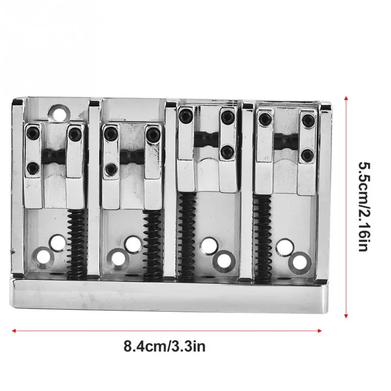 84 мм металлический Электрический бас-мост фиксированный для 4 струн Запчасти для бас-гитары аксессуары