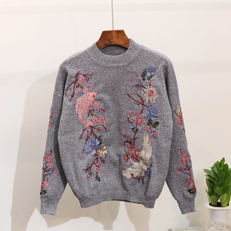 Günstig Hohe Qualität frauen Pullover Sets Top + Lange Hosen Strick Trainingsanzug Schweiß Anzug Winter Neue Casual Stickerei 2 Zwei stück Set Frauen