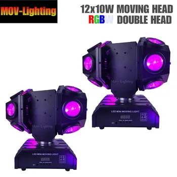

2pcs/lot 12x10w Double Arms Led Beam Moving Head Light for DMX512 DJ party