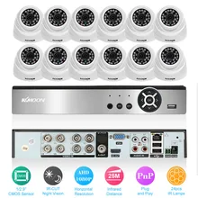 KKmoon 1080 P камера видеонаблюдения система камеры 1080 P HDMI cctv видеонаблюдение 16DVR комплект 16 шт. AHD камера набор ночного видения