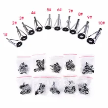 80 шт. Рыбалка стержень Кольца для ремонта комплект DIY Нержавеющая сталь и Керамика Рыбалка тяги 10 размеры