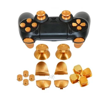 

Aluminum Metal Thumbsticks Analog Grip & Bullet Buttons & D-pad & L1 R1 L2 R2 Trigger for PS4 Controller Gen 1 Metal Buttons