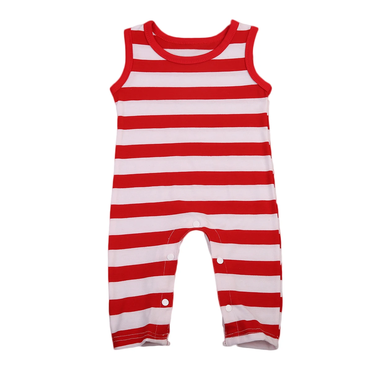 red and white striped jumpsuit