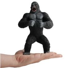 GEEK KING 19cm Action Figures Animal Chimpanzee King Kong Skull Island Gorilla PVC Action Figure Model Toys Doll For Boys Gift scary gorilla king kong figure mask headgear style assorted