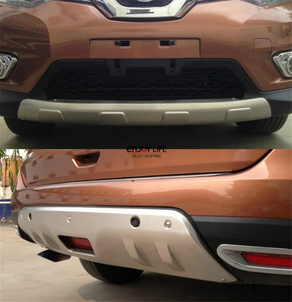 2pcs Front Rear Bumper Protector Guard Skid For Nissan X Trail X trail