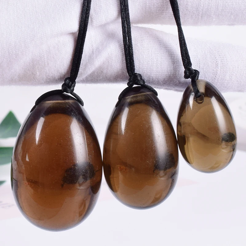 Smokey Quartz Yoni Egg Massage Ball Ball Kegel Exercise Pelvic Floor