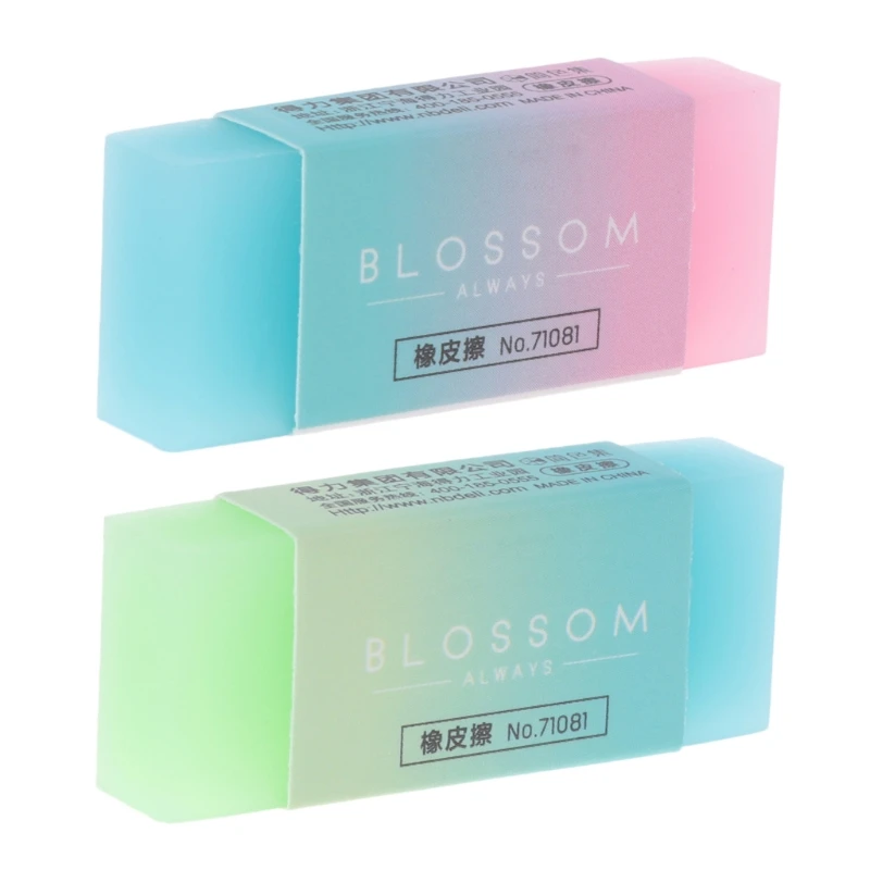 Soft Durable Flexible Cube Cute Kawaii Colored Pencil Rubber Erasers For School Kids Jelly Colored Pencil Erasers