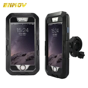 

ENMOV Handlebar Bike Phone Holder Waterproof Bag Case for iPhoneX Xr Xs Max 8 7 Motorcycle Phone Holder Screen Touch Armor Case