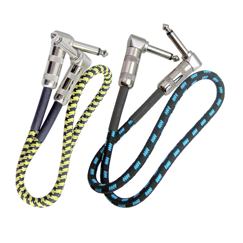 MagiDeal 2x Anti-noise Guitar Cable Effect Pedal Cable Short Audio Connection Cable Guitar Instrument Cable 