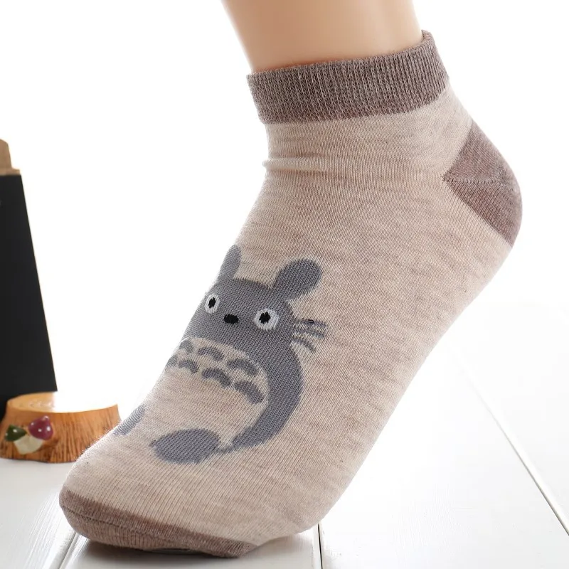 

Shallow Mouth Solid Color Cotton Short Sock Cartoon Totoro Breathable Comfortable Women Fshion Short Sock