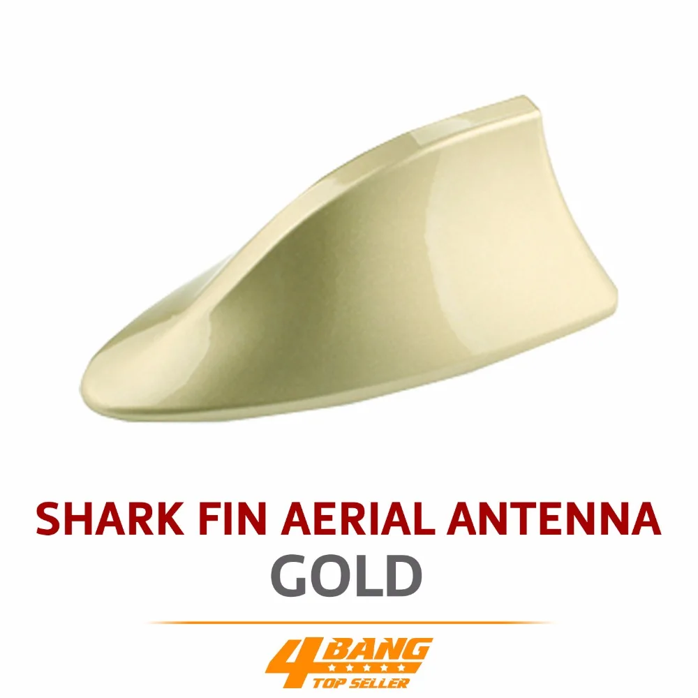 

Gold Roof Shark Fin Style Aerial Antenna Car Auto Radio AM/FM Signal