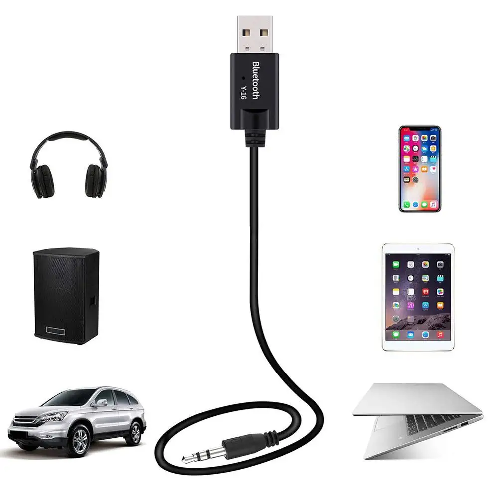 Автомобильный AUX Bluetooth ресивер с USB разъемом 3 5 мм A2DP Dongle беспроводной музыкальный