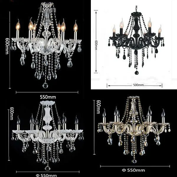 Европейская Свеча Хрустальные люстры потолочная хрустальная люстра с 6 огней для Спальня Гостиная столовая E14 K9 с украшением в виде кристаллов лампа