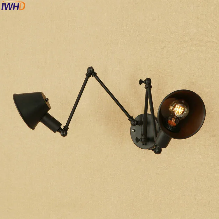  Lampen Swing Long Arm Wall Light Fixtures 2 Heads Loft Industrial Wall Lamp Vintage Sconce Edison L - 32848340814
