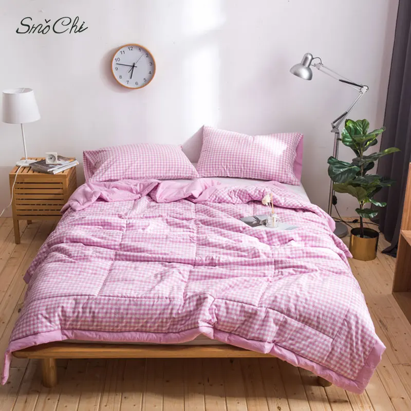 Smochi 1PCS Cotton Quilt Summer Throw Blanket Duvet Air Condition Comforter for Adults Kids Soft Plaids Quilts Colchas Para Cama | Дом и сад
