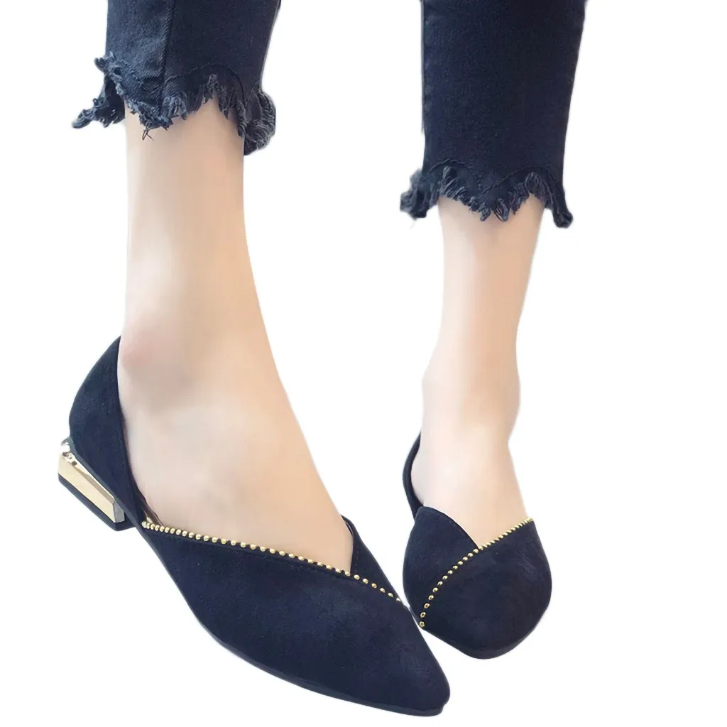 

SAGACE Women's spring and summer pointed shallow mouth flat bottom wild single shoes women's flat casual shoes 2019