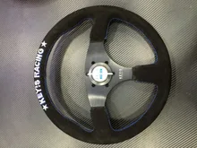 New style Keys Racing Suede black 14inch steering wheel