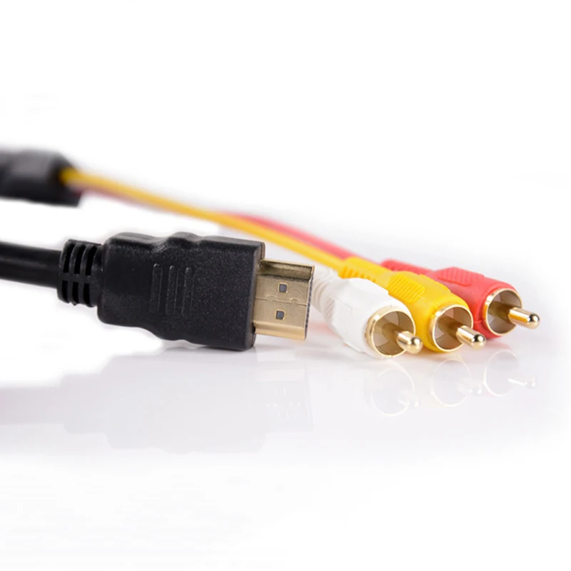 5 футовый адаптер для видеоигр кабель Aux 1080P HDTV HDMI штекер на 3 RCA Аудио Видео AV