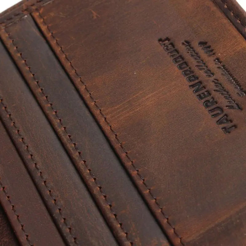 Высокое качество 9,3x11,3x2 см модные Для Мужчин's Bifold Leather Wallet RFID Блокировка ID кредитных держатель для карт бумажник сцепления 2019 Новый