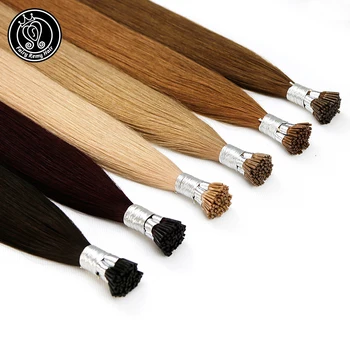 I Tip Keratin Pre bonded Hair Extensions Real Remy Russian Human Hair On The Capsule Fusion Hair 0.8g/s 16 - 20 inch 40g/pack 2