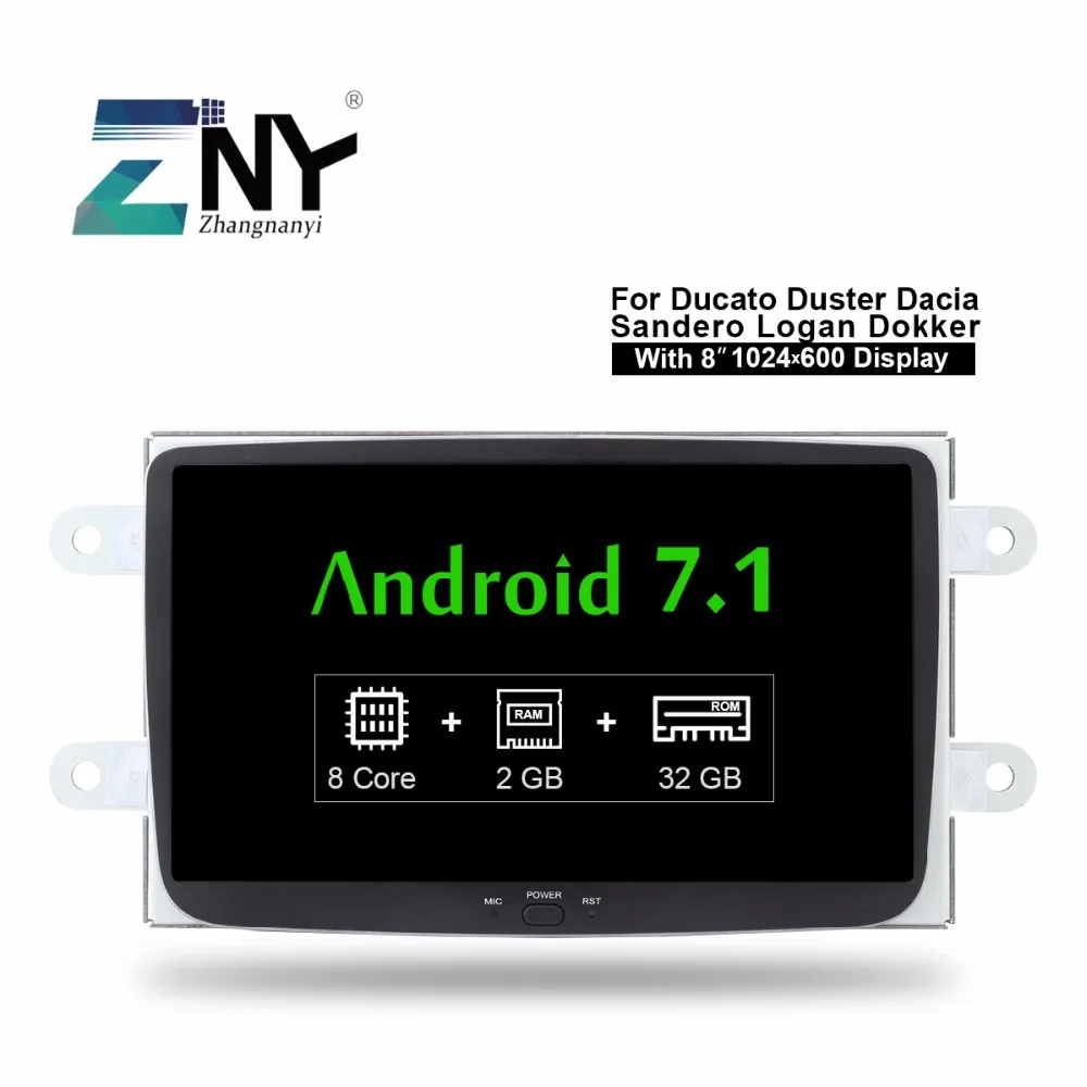 

Android 8.1 7.1 Car Radio For Renault Duster Dacia Sandero Logan Dokker 8" HD Auto Stereo Audio Video Multimedia GPS Navigation