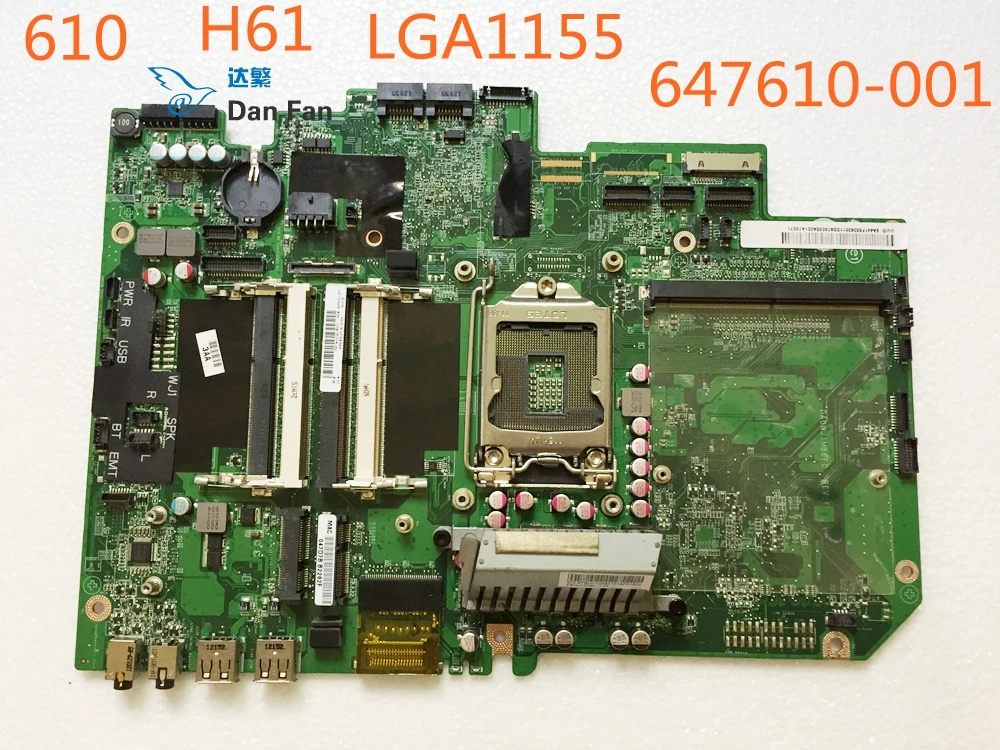 

647610-001 For HP Touchsmart 610 AIO Motherboard DA0WJ1MB6F0 LGA1155 Mainboard 100%tested fully work