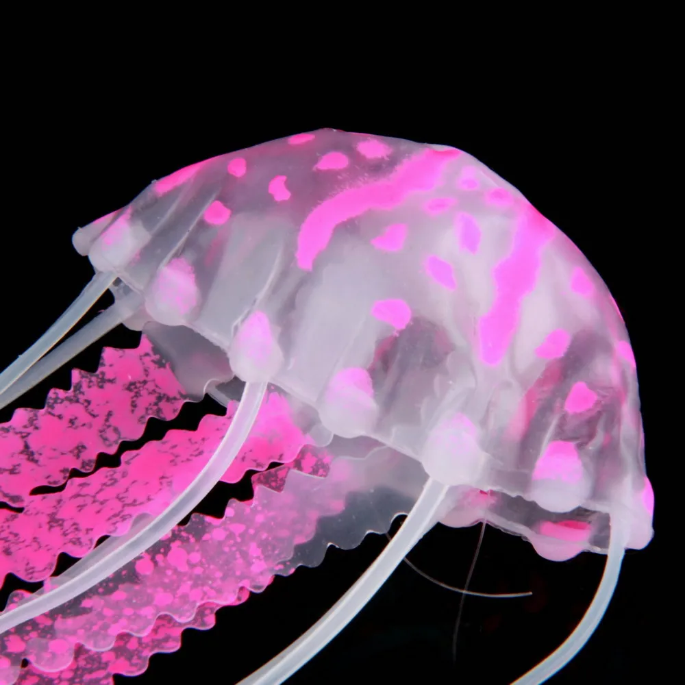 2017 силиконовый Флуоресцентный порошок светящийся эффект искусственного имитация плавающей медузы орнамент рыбы в аквариуме, украшения