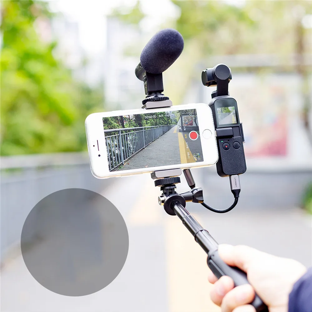 Удлинитель держатель для телефона кронштейн для DJI OSMO Карманный карданный алюминиевый сплав расширительный кронштейн для штатива