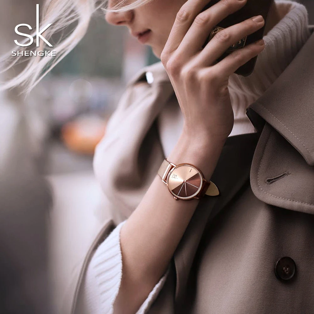 

SK Fashion Women Watch Luxury Brand Leather Strap Vintage Lady Watch Irregular Clock Casual Quartz Watch Reloj Mujer Wristwatch