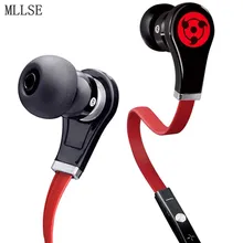 MLLSE Anime Naruto Shuriken Uchiha Sasuke In ear Earphones 3 5mm AUX Wired Stereo Earbud Headset