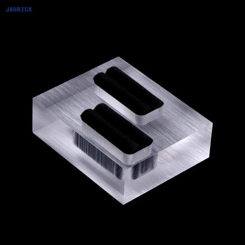 

JAVRICK Clear Acrylic Double Rings Display Stand Jewelry Store Showcase Holder Organizer