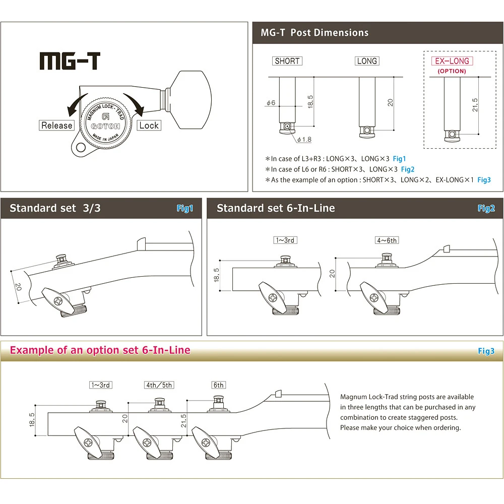 GOTOH SG381-07-MGT электрогитара Блокировка машинные головки тюнеры(хром черный золотой серебряный) тюнинг колышек Сделано в Японии