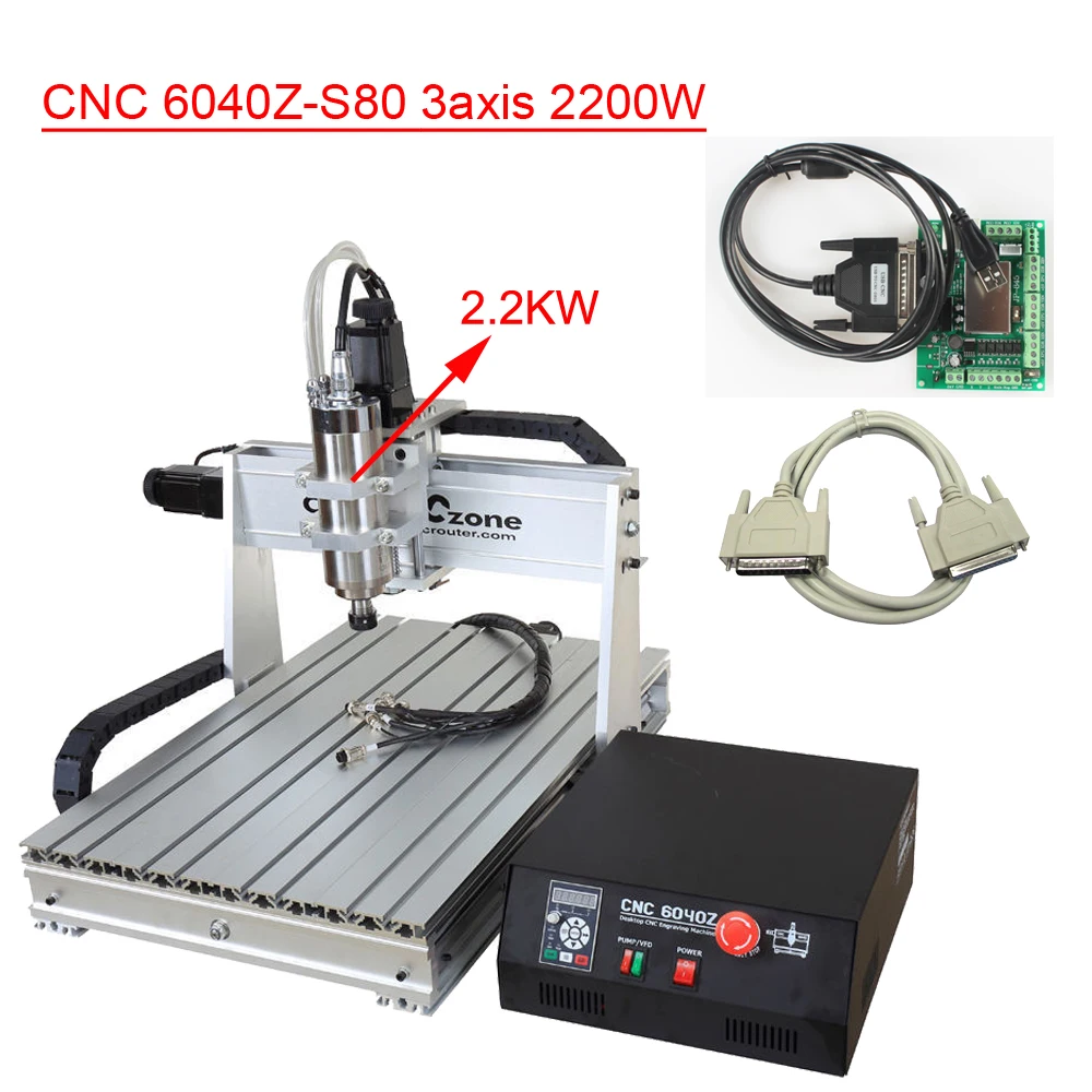 

6040 3axis CNC Router Machine 2.2KW DIY CNC Engraver CNC Router Engraving Milling Drilling Cutting Machine CNC6040 USB CNC