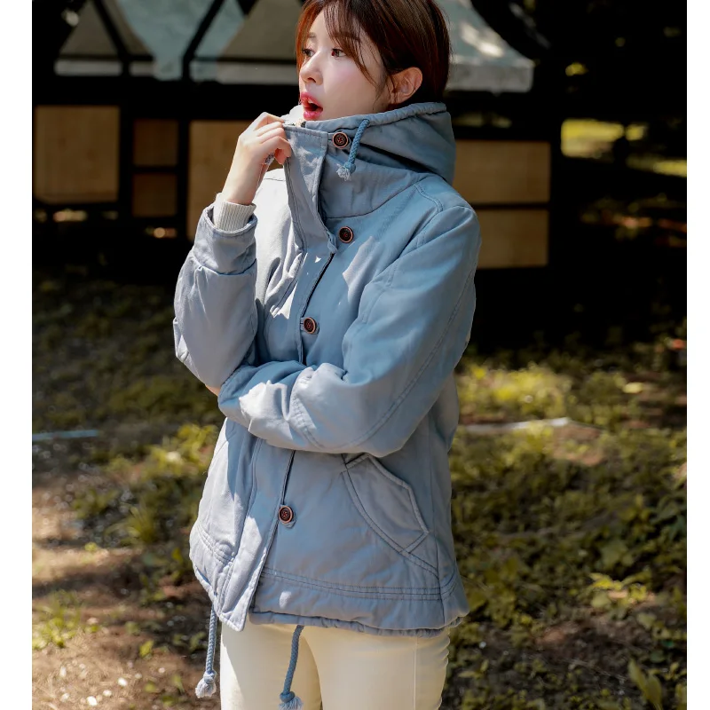 Old Blue De khaki Veste Grande Manteau La Green Porter Jaqueta do D'hiver Fourrure Parka Wine navy Army Taille Capuchon Blue Femmes Plus Neige Chaude red À D'agneau Chaud Feminina qfwq1