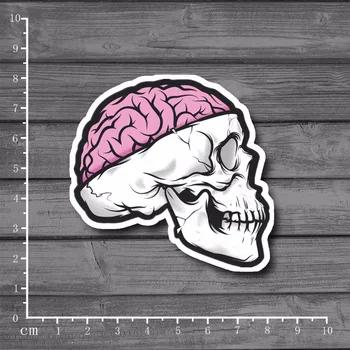 

Skull Brain Waterproof Laptop Notebook Skin Stationery Graffiti Sticker Snowboard Decal For kid Toy Suitcase Stickers[Single]