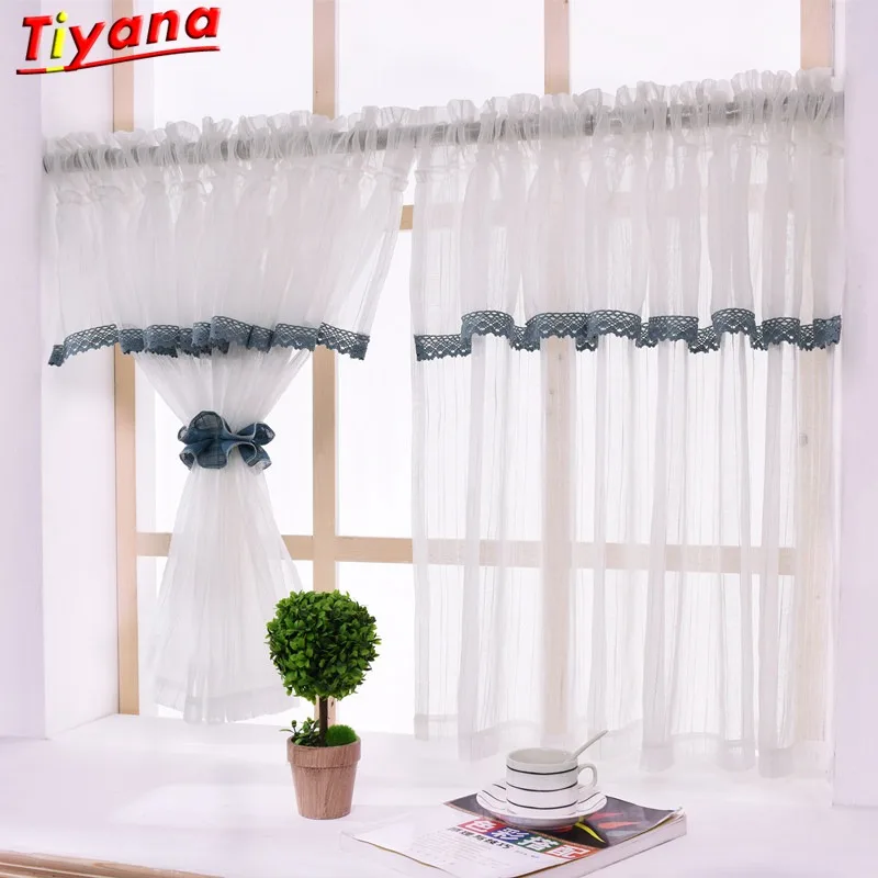 

1piece short curtain valance kitchen curtain home living room door balcony window treatment modern curtain stripe DL017 *30
