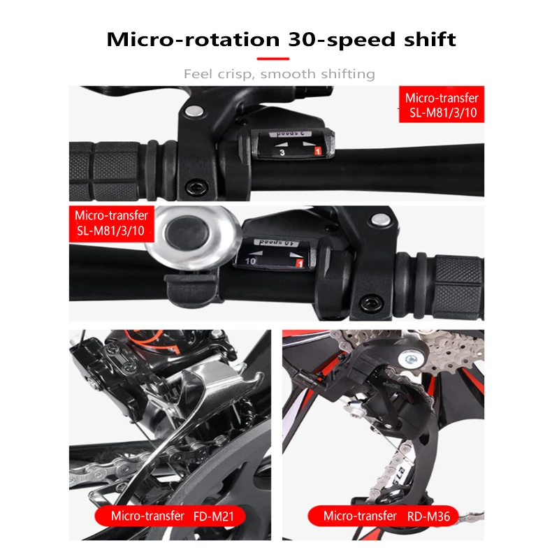 Cheap Mountain bike 26 inch one wheel aluminum alloy men and women racing off-road adult 30-speed variable speed bicycle 4