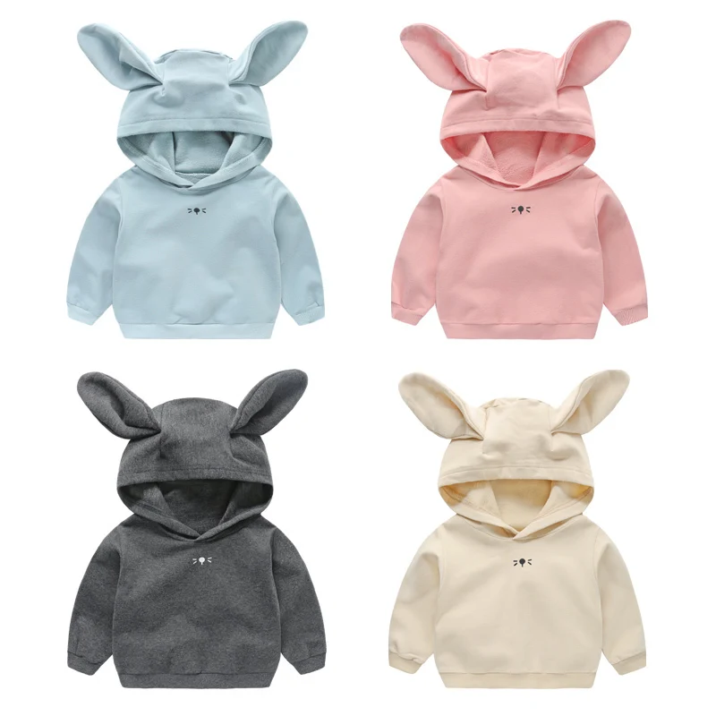 Newborn Infant Baby Girl Hooded Casual Jacket New Coat Hoodies For Boy Girls With rabbit Ear Fall Spring Clothes Sport Wear