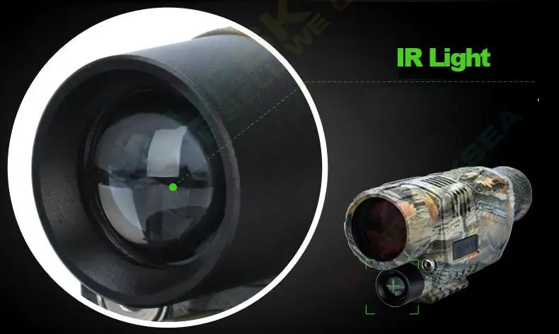 BOBLOV 5X40 Цифровой Инфракрасный ночного видения очки Монокуляр 200 м Диапазон видео DVR Изобразительные устройства для охоты 8 Гб Камера
