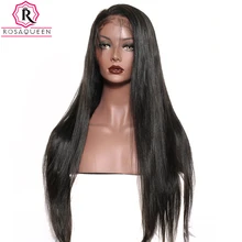 Silky Straight Silk Base Full Lace Human Hair Wigs Pre Plucked Hairline With Baby Hair Brazilian Remy Hair Lace Wigs Rosa Queen